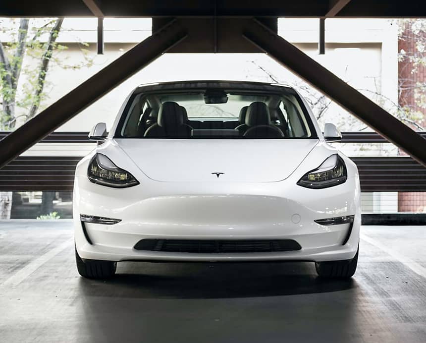 Parked Tesla